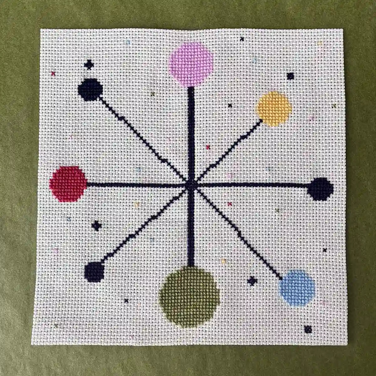 Kit de point de croix + Guide numérique, Motif original en édition limitée pour débutantes