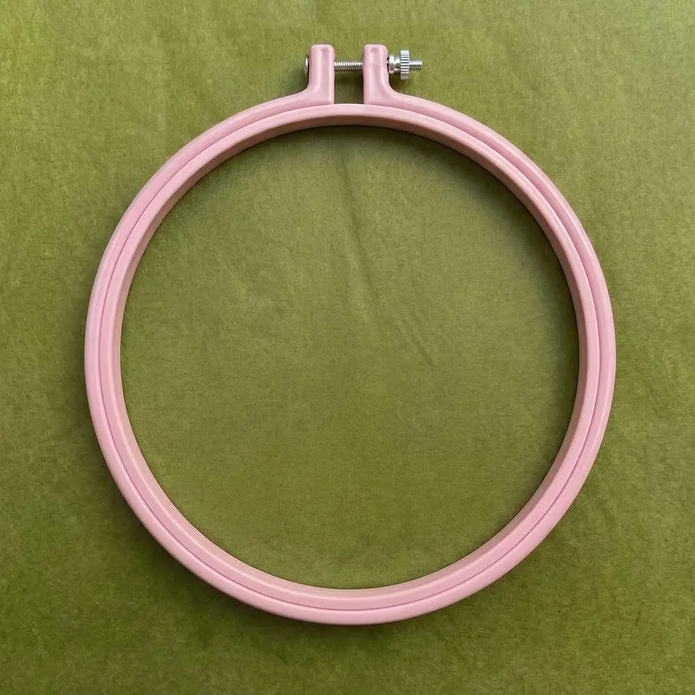 Tambour à broder Rico - 17,8 cm - Rose